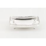 A bonbonnierePortuguese silver Plain rectangular base of geometric motifs pierced gallery Oporto