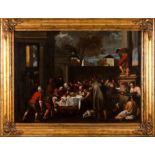 Spanish school, 18th / 19th century"The Wedding at Cana" Oil on canvasA copy of the painting by