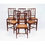 A set of six D.Maria style chairsMahogany Pierced backs and canned seats Portugal, 20th century (
