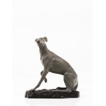 A greyhoundCaldas da Rainha faience Polychrome decoration Marked to base 19th / 20th century (