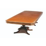 A large boardroom tableBurr wood Beige leather lined top Europe, 20th century75x350x135 cm