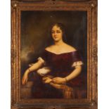 European school, 19th / 20th centuryA portrait od a lady Oil on canvas (minor faults and loses)99x78