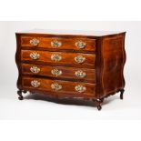 A D.José chest of drawersBrazilian mahogany Rosewood and satinwood inlaid decoration Three long