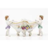 A flower bowlEuropean porcelain Polychrome and gilt decoration Marked to base 19th / 20th century (