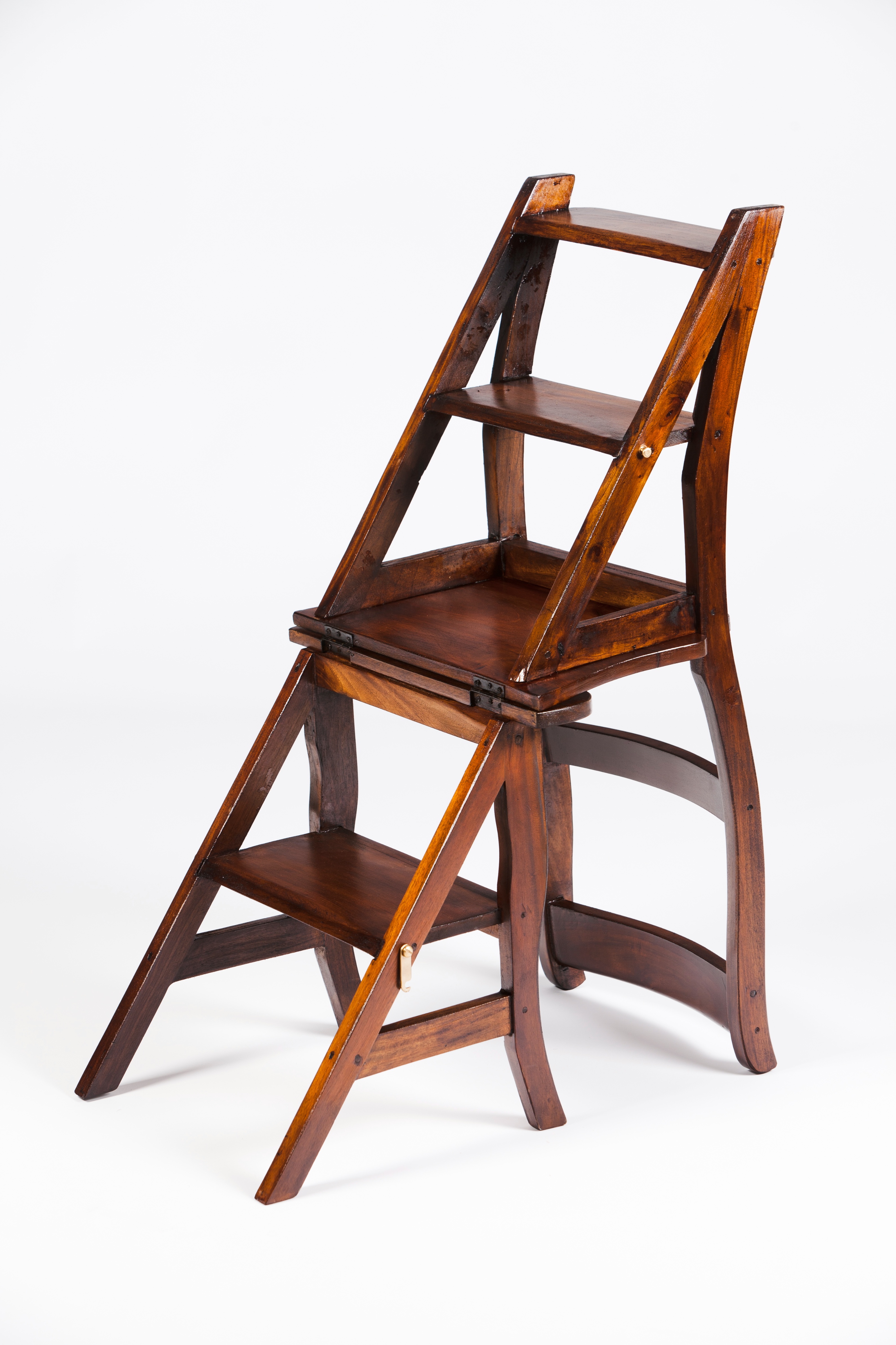 A library chair / step ladderOak 20th century90x44x45 cm - Image 2 of 2