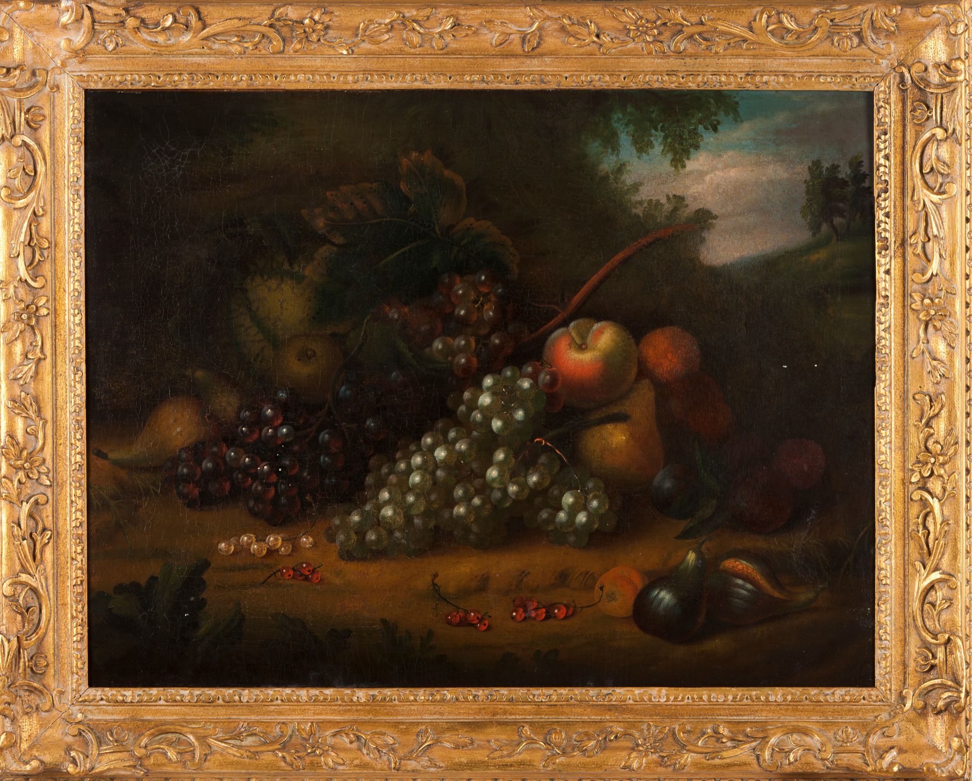 European school, 20th centuryA Still Life with fruits Oil on canvas 49x66 cm