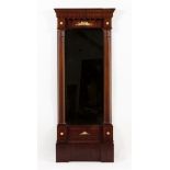 An Empire style mirrorMahogany With gilt bronze mounts Late 19th century, early 20th century (