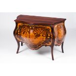 A D.José style chest of drawersRosewood and other timbers marquetry decoration with courting