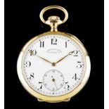 A Vacheron Constantin Chronometre RoyalGold case 750/1000 White enamelled dial of Arabic numbering