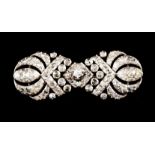 A Romantic era broochSilver and gold, 18th / 19th century Pierced decoration set with 1 antique