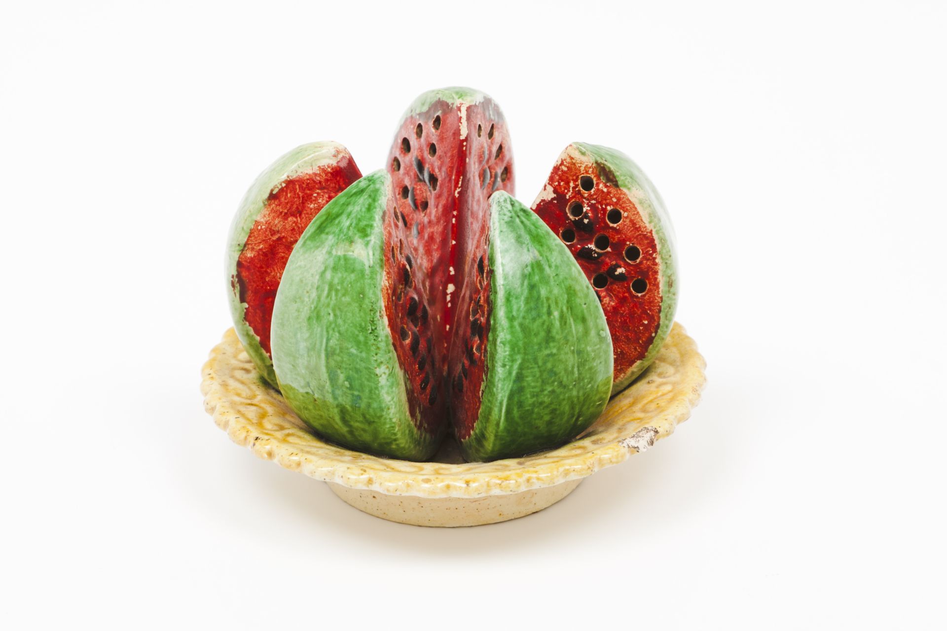 Toothpick holder - plate with slices of watermelon