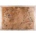 Beijing rug, ChinaWool of floral pattern in beige, blue, brown and red shades (stains and signs of