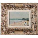 English school, 19th century"Studland Dorset" Oil on hardboard Signed "G. Wilson"23x30,5 cm