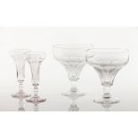 A pair of icecream glassesMoulded and cut crystal and glass Europe, 19th century16,5x8cm