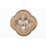 A carved fragment "The Holy Spirit Dove"Carved and polychrome wood Europe, 18th / 19th