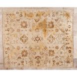 A Mazar rugIn wool and cotton Geometric and floral design in shades of beige and brown 288x250 cm