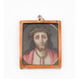 European school, 17th centuryEcce Homo Miniature on copper5,5x5 cm