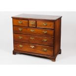 A D.Maria chest of drawersBrazilian mahogany Three long and three short drawers Yellow metal handles