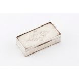 Snuff boxPortuguese silver, 19th century Engraved decoration Oporto assay mark (P-45), 917/1000