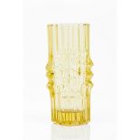 A vaseYellow moulded glass Italy, ca. 1950Height: 25cm