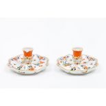 A pair of chamber sticksVista Alegre porcelain 18th century Chinese export porcelain style