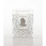 A drinking glassVista Alegre crystal Cut diamond decoration with cameo effigy of the first Duke of