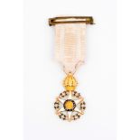 Order of the Imperial Rose of Brazil miniatureSilver gilt, unmarked in compliance with Decree-Law