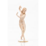 A female nudePolychrome ceramic Marked to base Germany, 20th centuryHeight: 22cm