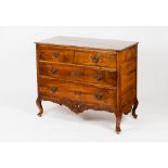 A D. José chest of drawersChestnut Two long drawers and two short drawers Yellow metal handles and