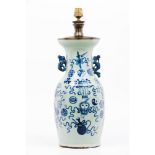 A vaseChinese porcelain Blue decoration of Buddhist objects and symbols Qing dynasty, 19th
