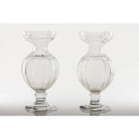 A pair of vasesCut crystal France, 19th century (losses and faults to base)Height: 45 cm