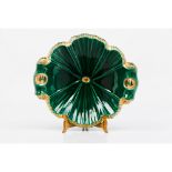 A fruit bowlFrench faience Green and gilt decoration Marked to base "S.R.Bonome Paris" France, ca.