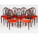 A set of fifteen D.Maria chairsTwo armchairs Solid and veneered rosewood and other timbers Oval back