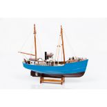 A model fishing boatWood, metal and other materials 20th century34x42 cm