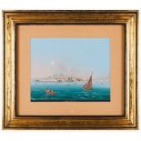 Neapolitan school, 19th centuryA view of the bay of Naples Gouache on paper18x23 cm
