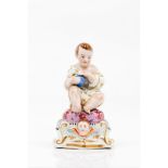 The Child JesusVista Alegre porcelain Polychrome and gilt decoration Portugal, ca.1870/1880 Unmarked