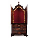 A D.José/D.Maria chest of drawers with oratoryRosewood Carved decoration Urn shaped finials to crest