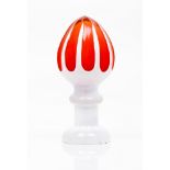 A staircase finialOrange and milk glass Possibly Baccarat or Saint Louis France, 19th century (1st