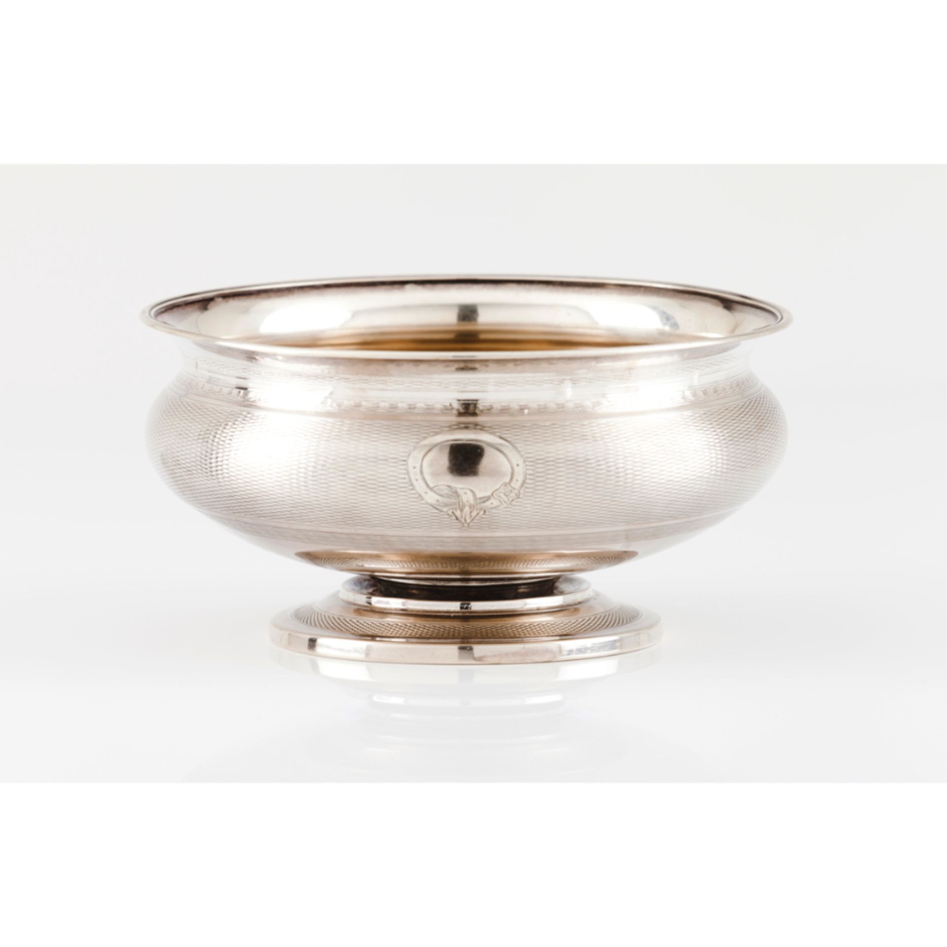 A waste bowlPortuguese silver, 19th century Guilloche decoration Oporto assay mark (P-45) and