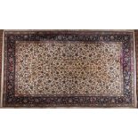 A Sarough rug, IranIn wool and cotton Geometric and floral design in shades of blue, red, beige