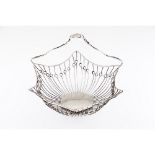 A basket with articulated handlePortuguese silver, Boar hallmark 833/1000 (1887-1938) and same
