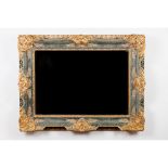 A Baroque mirrorCarved, gilt and painted wood 20th century90x116cm