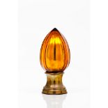 A staircase finialMirrored amber glass Metal fitting Possibly Baccarat or Saint Louis France, 19th