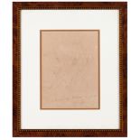 European school, 19th centuryProfile of an elderly man Chalk drawing on paper Dedicated and