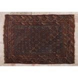 A shiraz rug, IranIn wood and cotton Floral and geometric design in shades of burgundy, beige,