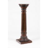 A columnRosewood veneered Carved and ebonised decoration Europe, 19th centuryHeight: 107cm