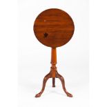 A D. Maria style tripod tableBrazilian mahogany Tilt top, turned shaft and sleeper feet Portugal,