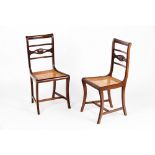 Pair of chairsMahogany and other woods Caned seats and backs Portugal, 20th century92x40x40,5cm
