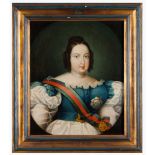 Portuguese school, 19th centuryPortrait of Queen Maria II Oil on canvas45x37,5 cm