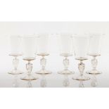 A set of 6 water glasses